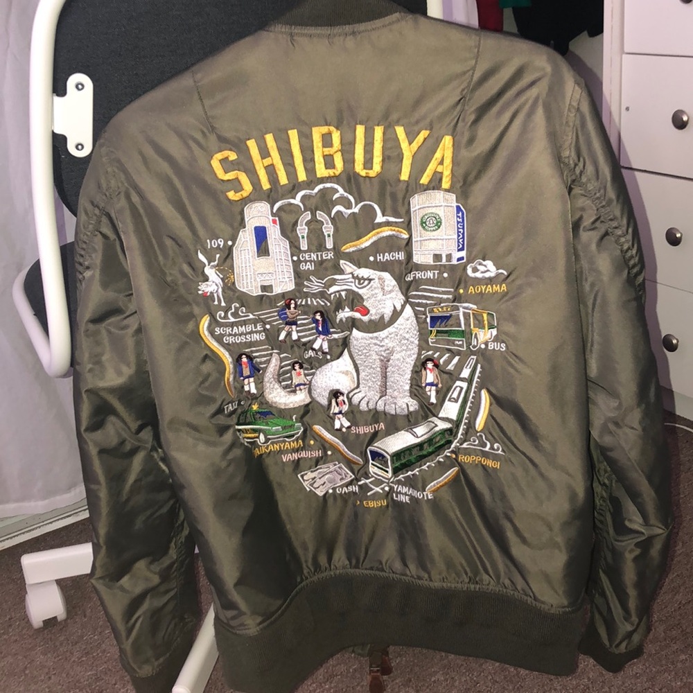 green bomber jacket